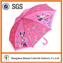 Professional Auto Open Cute Printing kids umbrella with whistle